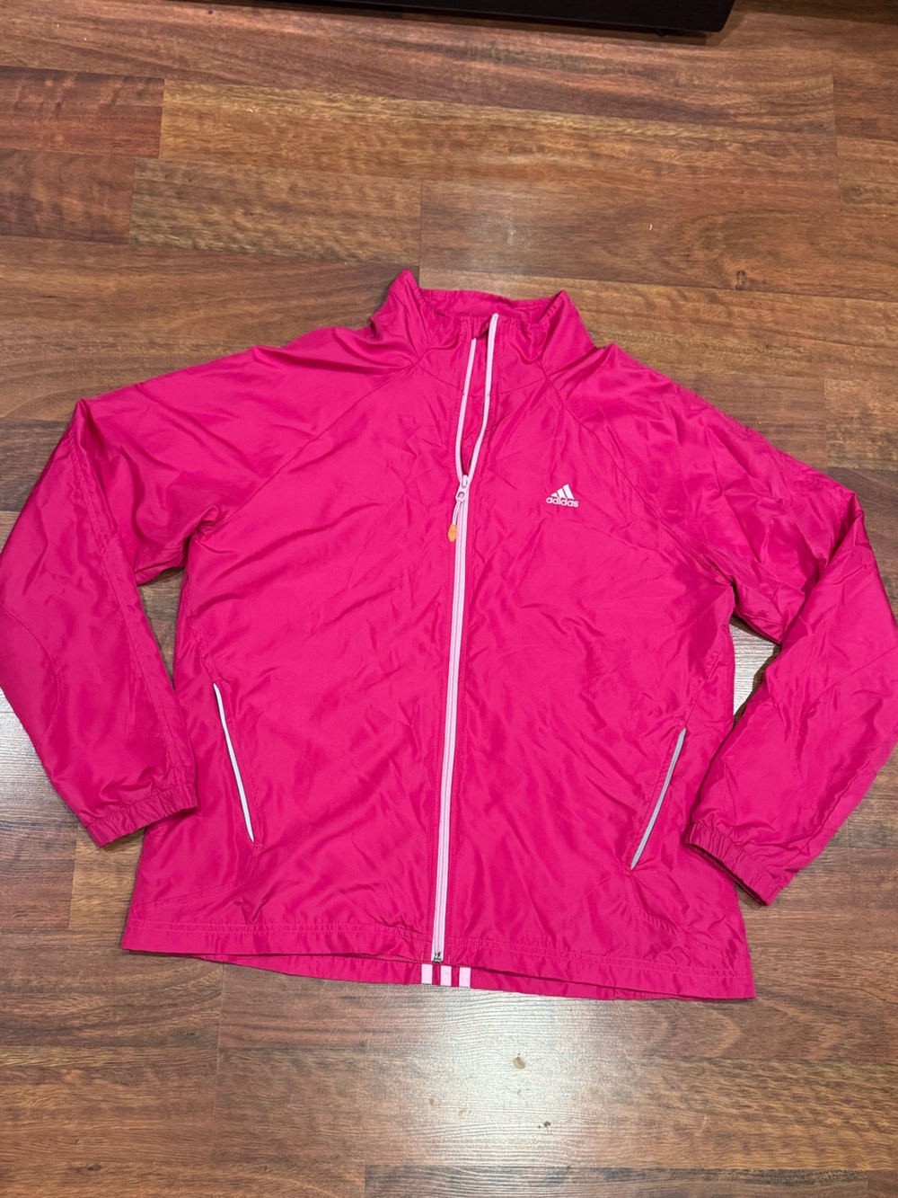 Adidas - Pink Zip-Up Jacket with White Details